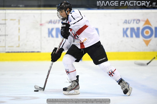 2016-10-15 Bolzano-Hockey Milano Rossoblu U16 0881 Gabriele Asinelli